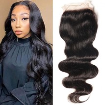 Hair Body Wave 4X4 Lace Closure Free Part, Unprocessed Brazilian Human Virgin Ha - £50.52 GBP