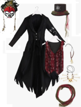 Women&#39;s Gothic Voodoo Magic Witch Doctor Halloween Costume Sz S W/Face Mask - £52.78 GBP