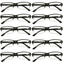 10 Packs Mens Womens Rectangle Frame Reading Glasses Blue Light Blocking Readers - £15.17 GBP