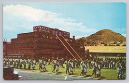 Fifth Sun Festivity At San Juan Teotihuacan Mexico Pyramids Vintage Postcard - £11.40 GBP