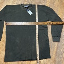 NWT Green XL Long Sleeve Thermal Waffle Knit 100% Cotton Shirt SAAD Y2K - £7.05 GBP
