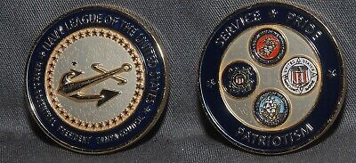 U.S. NAVY LEAGUE &quot;anchor&quot; big shiny challenge coin - $16.82