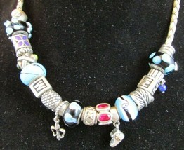 Pandora Lot 925 ALE 19 Beads Dangle, Jems, &amp; 1 Necklace 100% Authentic - £587.41 GBP