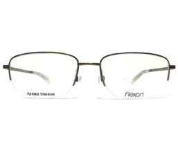 Flexon Eyeglasses Frames MELVILLE 600 210 Brown Rectangular Half Rim 55-18-145 - £63.35 GBP
