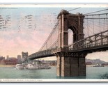 Suspension Bridge Cincinnati Ohio OH Detroit Publishing DB Postcard V21 - $2.92