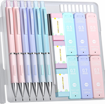 Cute Mechanical Pencil Set, 6PCS Pencils 0.5 Mm &amp; 0.7Mm with 360PCS Lead... - $11.70
