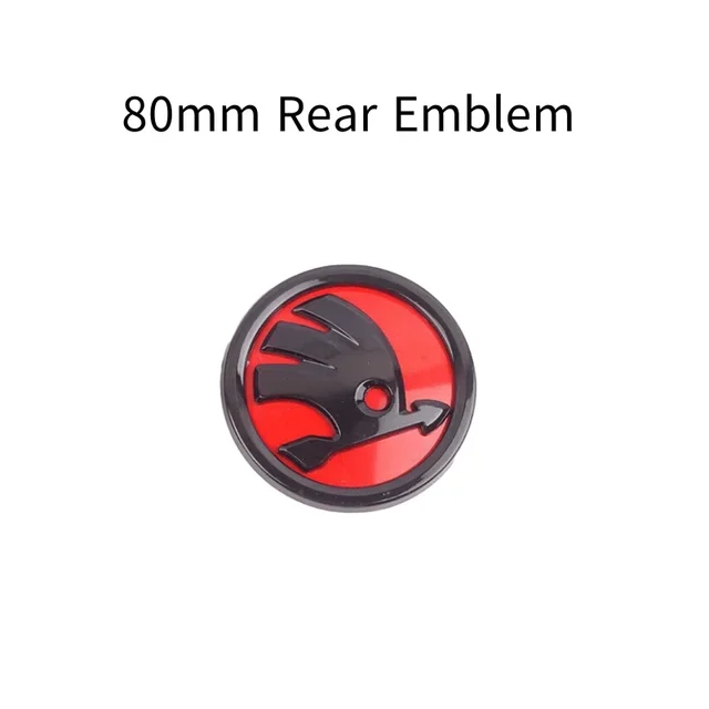 80/90MM Car Front Hood Rear Trunk Emblem Badge Sticker for Skoda Logo Superb Rap