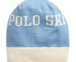 Polo Ralph Lauren Polo Ski Logo Merino Wool Beanie Sutton Blue/Cream-L/XL - £37.58 GBP