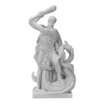 Hercules and Lernaean Hydra Cast Marble Statue Sculpture Copy 6.29 in - £29.14 GBP