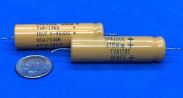 Sprague ATOMS Capacitor TVA-1705 10UF 0-450DC USA7936H  2 PC Lot - £15.72 GBP