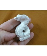 Y-SNAK-CO-727) white Howlite SNAKE COBRA gemstone carving FIGURINE I lov... - $470.09 MXN