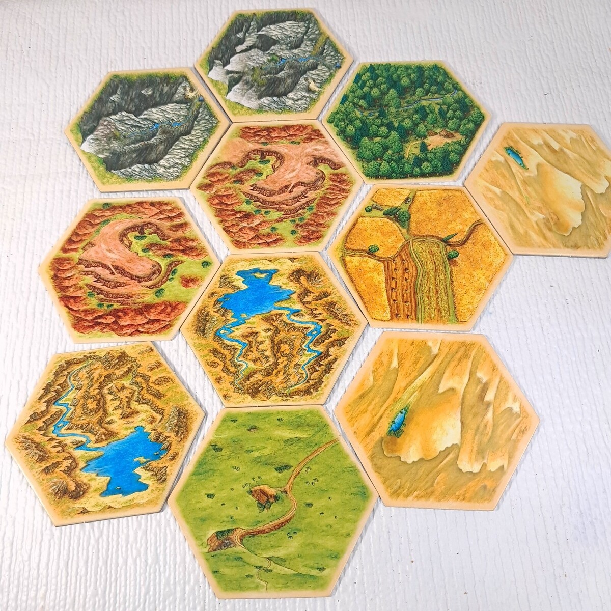 The Settlers of Catan Seafarers game terrain hex set 11 replacement part... - $21.00