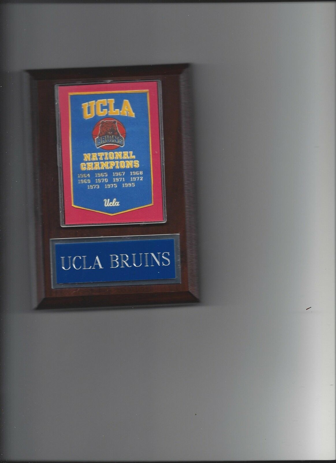 UCLA BRUINS CHAMPIONS PLAQUE BASKETBALL NCAA NATIONAL CHAMPS - £3.93 GBP