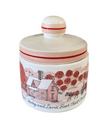 Harry And David Vintage Sugar Bowl Bear Creek Orchards Salmon Pink Japan - $239.89 MXN