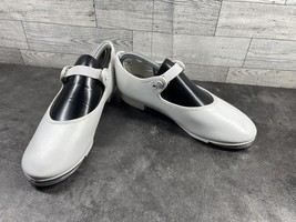 Capezio Tele-Tone Ballet Tap Dance Shoes Youth Girls Kids 2.5M White Lea... - $27.54