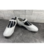 Capezio Tele-Tone Ballet Tap Dance Shoes Youth Girls Kids 2.5M White Lea... - $38.64 CAD