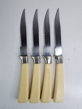 VTG REGENT SHEFFIELD Steak knives Set of 4 Stainless steel England Blades sharp - £14.30 GBP