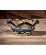 Tabletops Unlimited Argentina 7&quot; Handpainted Ruffled Bowl 5592084 - £25.27 GBP