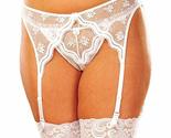 Shirley of Hollywood Scalloped Embroidery Garter Belt Plus Size, 1X/2X, ... - $28.95