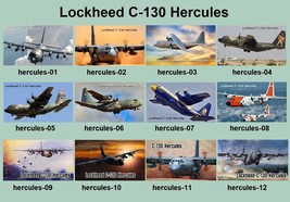 12 Different Lockheed C-130 Hercules Warplane Magnets - £78.18 GBP