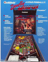 Deadly Weapon 1990 Original Nos Pinball Machine Flyer Vintage Retro Artwork - £19.06 GBP