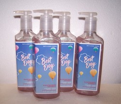 4 Bath & Body Works "Best Day" Raspberry Sorbet Creamy Luxe Hand Soap 8 oz - £18.51 GBP