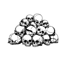 Skull Pile Skull SVG PNG Download Cut File Skull Svg, Silhouette Gothic ... - €1,69 EUR