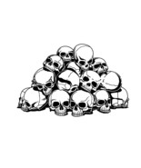Skull Pile Skull SVG PNG Download Cut File Skull Svg, Silhouette Gothic ... - $2.70 CAD