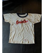 Vtg 1960&#39;s MLB Baltimore Orioles O&#39;s Rawlings Ringer Camisa Acetato Algo... - £32.64 GBP