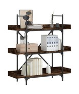  Bookcase Smoked Oak Engineered Wood, Metal - €170,74 EUR