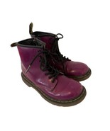 Dr. DOC MARTENS Kids Boots DELANEY Zip Purple Patent Child YOUTH US Size 1 - £18.95 GBP