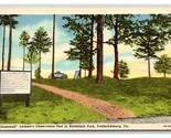Stonewall JACKSON Osservazione Punto Fredericksburg VA Unp Lino Cartolin... - $3.03