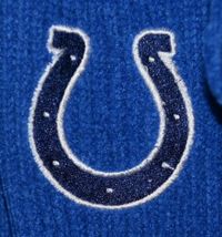 Indianapolis Colts Chenille Scarf Glove Gift Set Speed Blue Silver White image 3