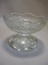 Crystal Clear Glass Candle Stick Or Candle Holder 2 Sided Scallop Rims - £7.82 GBP