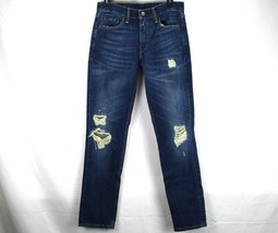 LEVI&#39;S 511 Slim Fit Flex Distressed Blue Denim Jeans Men&#39;s 30 Waist x 32... - £24.92 GBP