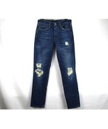LEVI&#39;S 511 Slim Fit Flex Distressed Blue Denim Jeans Men&#39;s 30 Waist x 32... - £25.03 GBP