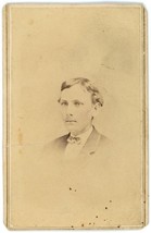 CIRCA 1867 Hand Tinted CDV  Young Man Suit  Benjamin Lochman Allentown PA Dated - £9.60 GBP