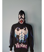 Marvel Venom Mens Hoodie Size Medium Zip Up  Sweatshirt New  - $750.72 MXN