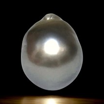 Oval Barque 13.9 Carat 13.4 x 16.4mm Tahitian South Sea Middle Gray Pear... - $51.68