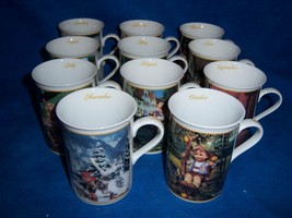 11 Danbury Mint M. I. Hummel Porcelain Collector Mugs Jan - Nov - Euc - £63.76 GBP