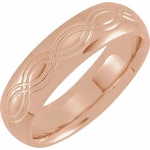 14k Rose Gold Infinity Pattern Comfort-Fit Wedding Band - £948.47 GBP+