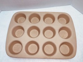 Pampered Chef Family Heritage Classics Stoneware 12 Muffin Cupcake Pan R... - $47.52