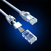 Cat6 Ethernet Cable RJ45 Cable, LAN Cable, Patch Cable 25ft (2 Pack), White - £7.22 GBP