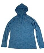 Under Armour Womens Hoodie S Blue Loose Fit V Neck Heathered (tag is rem... - $206.23 MXN