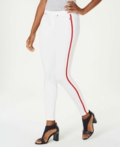 NWT HUE Womens Racer Stripe Original Denim Leggings White pants  XS S M ... - £24.62 GBP