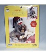 Peejay Sock Monkey Kit 21” Stuffed Animal Toy Leisure Arts Craft 46260 - £13.54 GBP