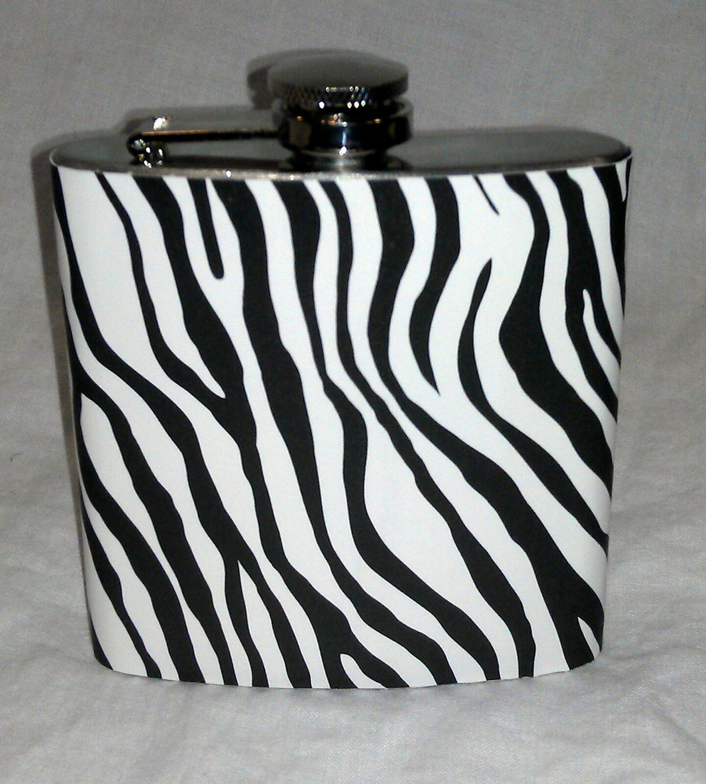 Fashionable Stainless Steel Zebra Print Flask - $12.99