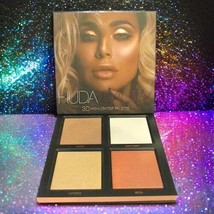 Huda Beauty 3D Highlighter Palette - PINK SANDS EDITION 4 Shade Quad New... - £30.28 GBP