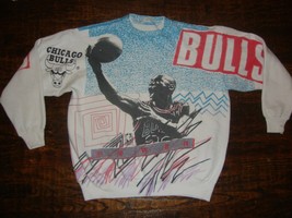 Vintage 90&#39;s Michael Jordan Magic Johnson T&#39;s NBA Chicago Bulls Sweatshirt 2XL  - £272.47 GBP