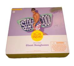 Sun Squad Inflatable Pool Float Giant Sunglasses Stay Cool NIB - £13.24 GBP